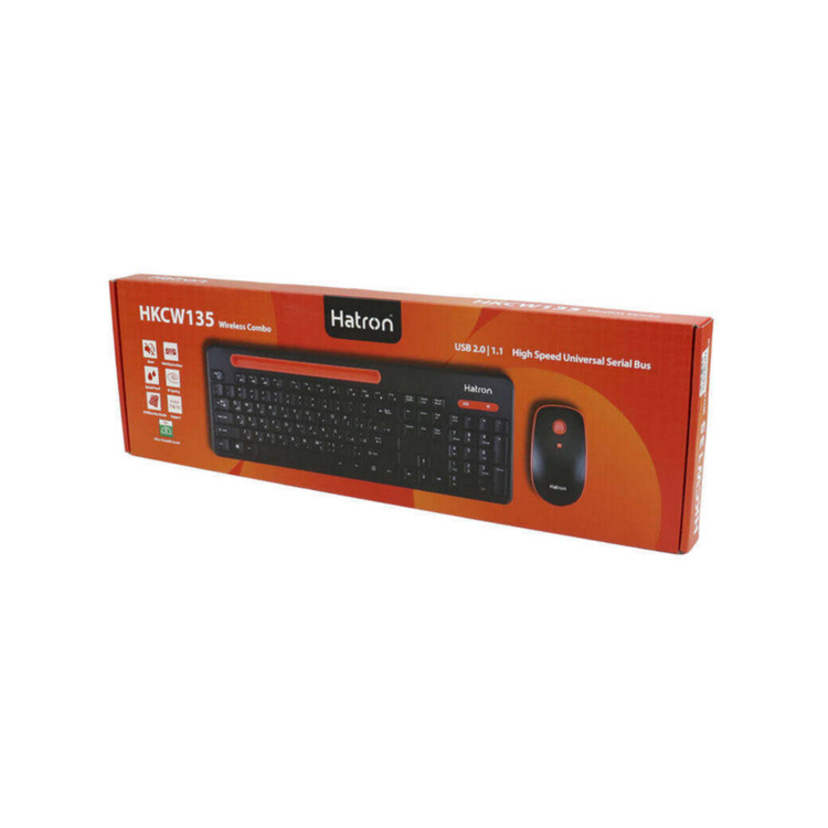 کیبورد و ماوس بی سیم هترون مدل HKCW135