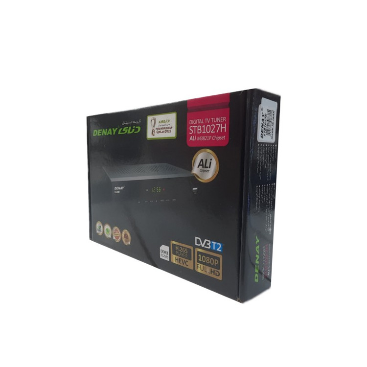 گیرنده دیجیتال دنای مدل ۱۰۲۷ به همراه آنتن رومیزی 1027HEVC.ANTEN