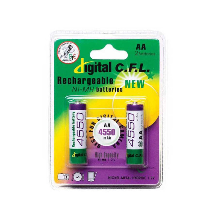 شارژر باتری جی پی مدل 407LCD به همراه باتری قلمی قابل شارژ CFL ظرفیت 4550 میلی آمپر ساعت Ni-MH