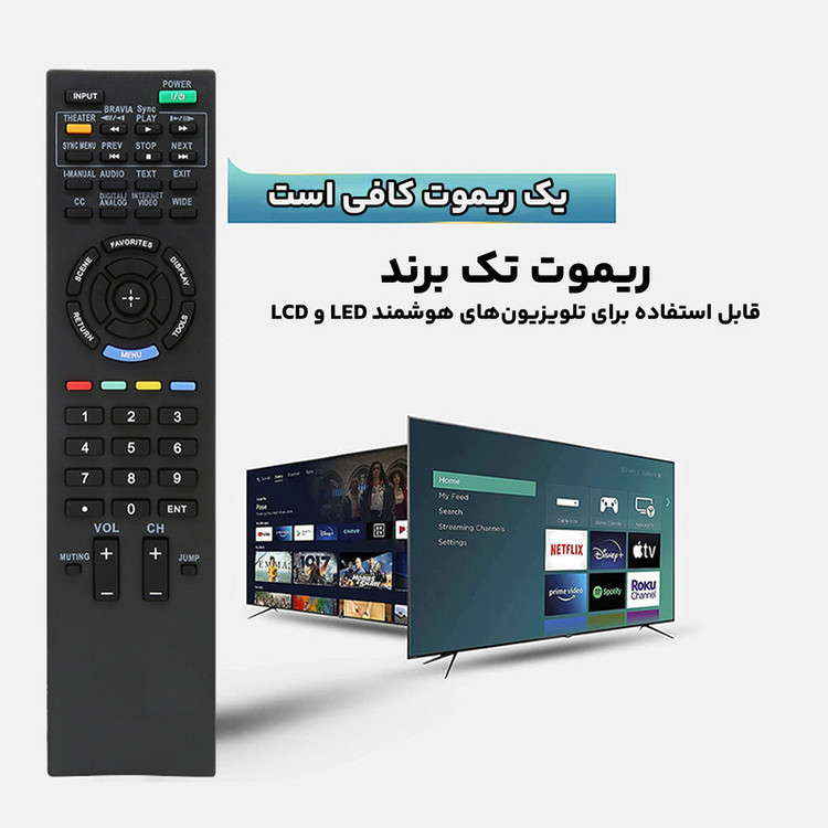 ریموت کنترل تلویزیون سونی مدل RM-D959 کد p98