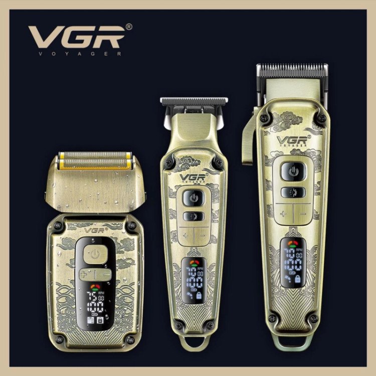 ماشین اصلاح موی سر و صورت وی جی ار مدل V-642 مجموعه سه عددی