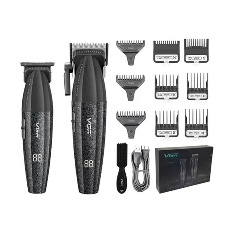 ماشین اصلاح موی سر و صورت وی جی ار مدل V-640 بسته 2 عددی