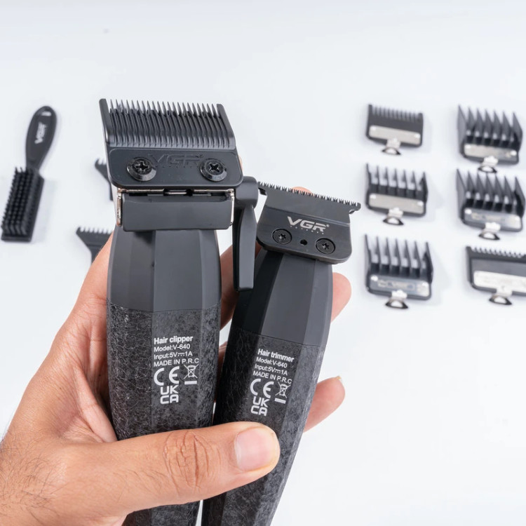 ماشین اصلاح موی سر و صورت وی جی ار مدل V-640 بسته 2 عددی