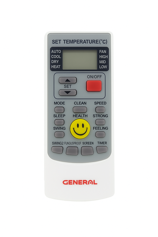 ریموت کنترل کولر گازی جنرال مدل لبخند General Smile