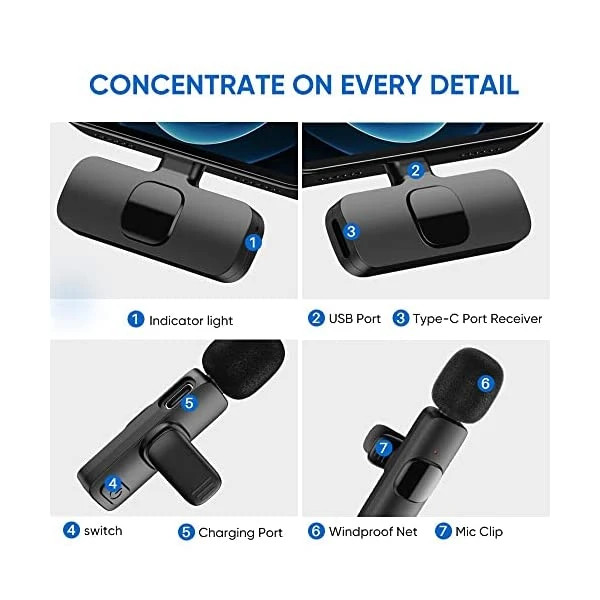 میکروفون یقهای بیسیم تایپسی پینت مدل P-NET K9