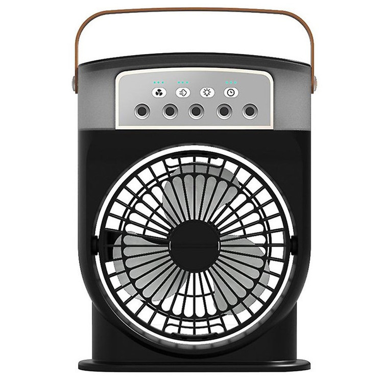 پنکه رومیزی مینی خنککننده Mini Portable Cooling Fan با مهپاش و چراغ LED
