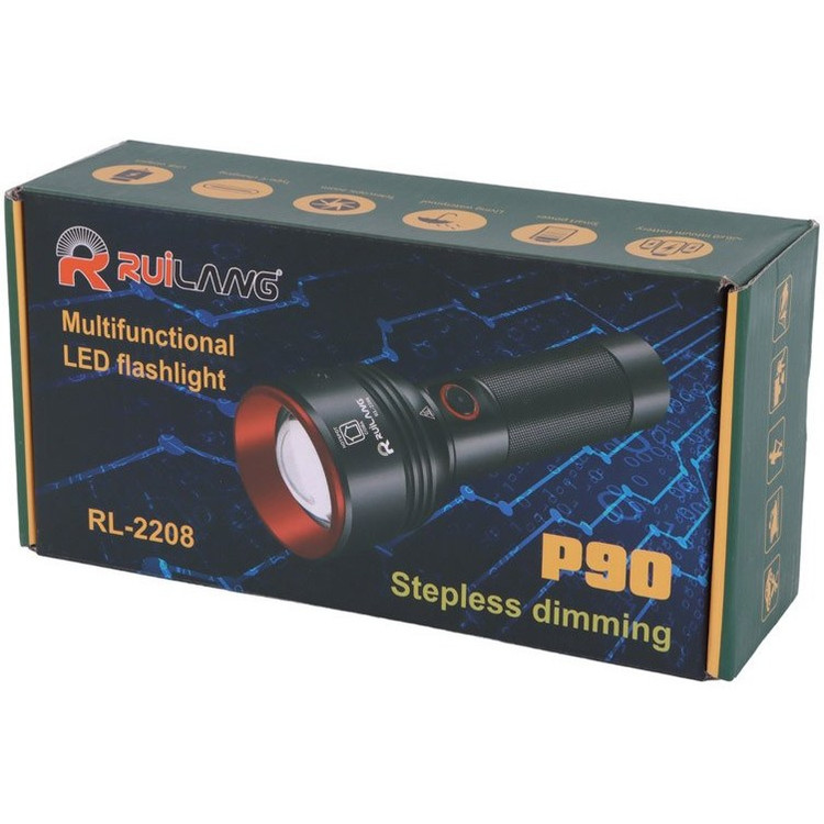 چراغ قوه دستی رولانگ RL-2208 شارژی با زوم و ضدآب