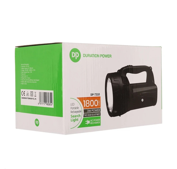 چراغ قوه دستی دیپی مدل DP-7310 شارژی با نور LED پرقدرت و برد بلند