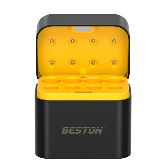 شارژر باتری قلمی و نیمقلمی لیتیومی BESTON مدل M7037 با 8 شیار و درگاه USB-C
